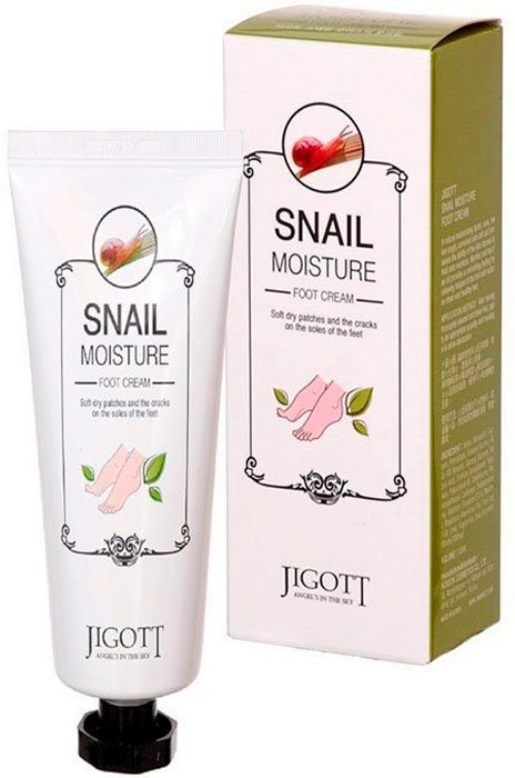 Увлажняющий крем для ног с улиточным муцином JIGOTT Snail Moisture Foot Cream