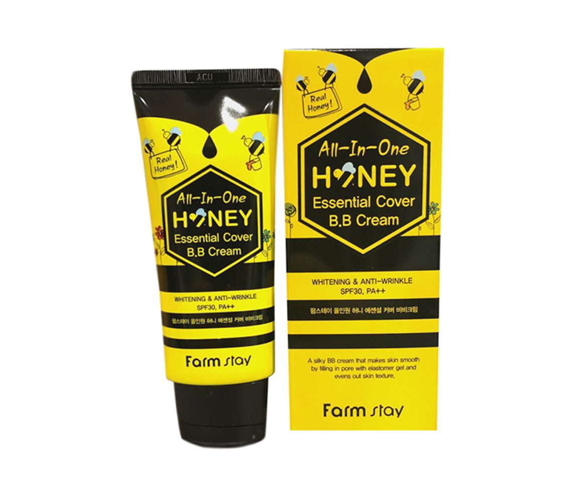ВВ крем с экстрактом меда SPF 30/PA++ FarmStay All-In-One Honey Essential Cover B.B Cream SPF 30/PA++