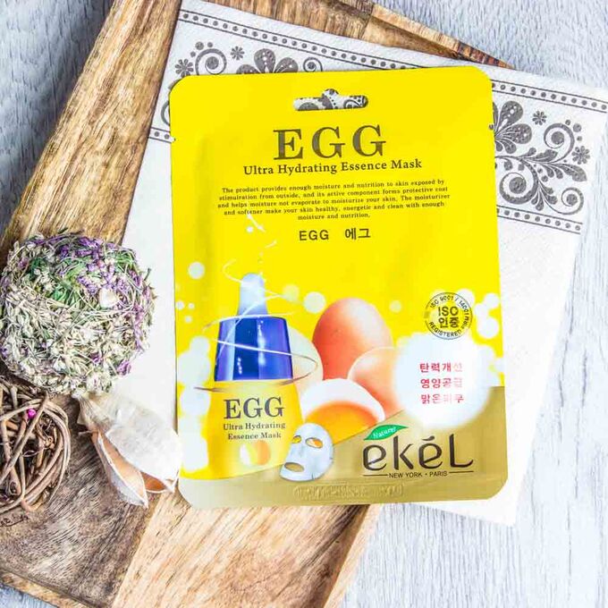 Тканевая маска для лица с экстрактом яичного желтка EKEL Egg Ultra Hydrating Essence Mask