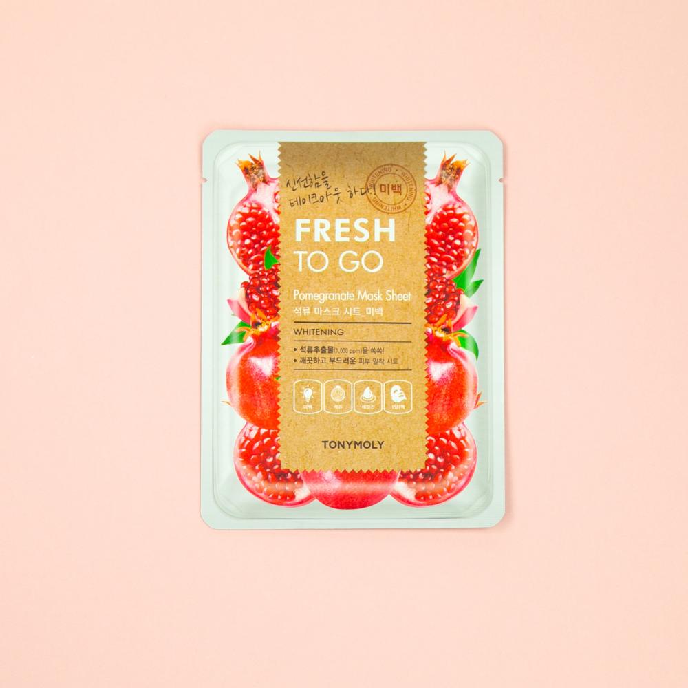 Осветляющая тканевая маска для лица с экстрактом граната TONYMOLY FRESH TO GO Pomegranate Mask Sheet