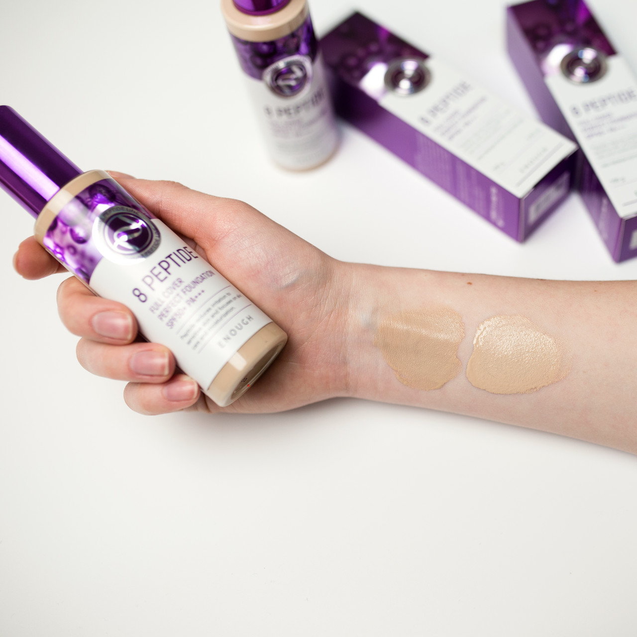 Тональный крем с пептидами ENOUGH 8 Peptide Full Cover Perfect Foundation SPF50+ PA+++ #13