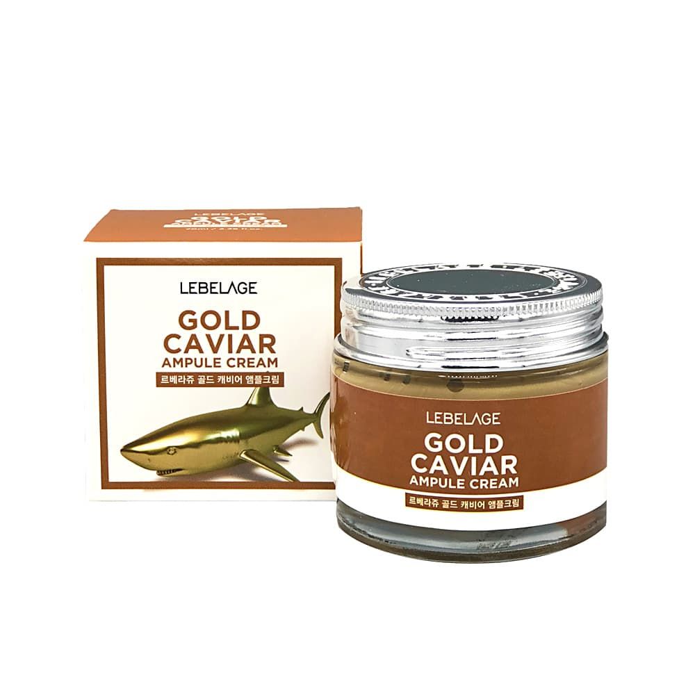 Ампульный крем для лица с экстрактом икры 70 мл Lebelage Ampule Cream Gold Carviar