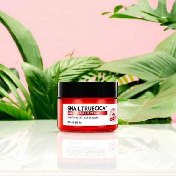 Крем для лица восстанавливающий с муцином ули SOME BY MI SNAIL TRUECICA MIRACLE REPAIR CREAM [POUCH]
