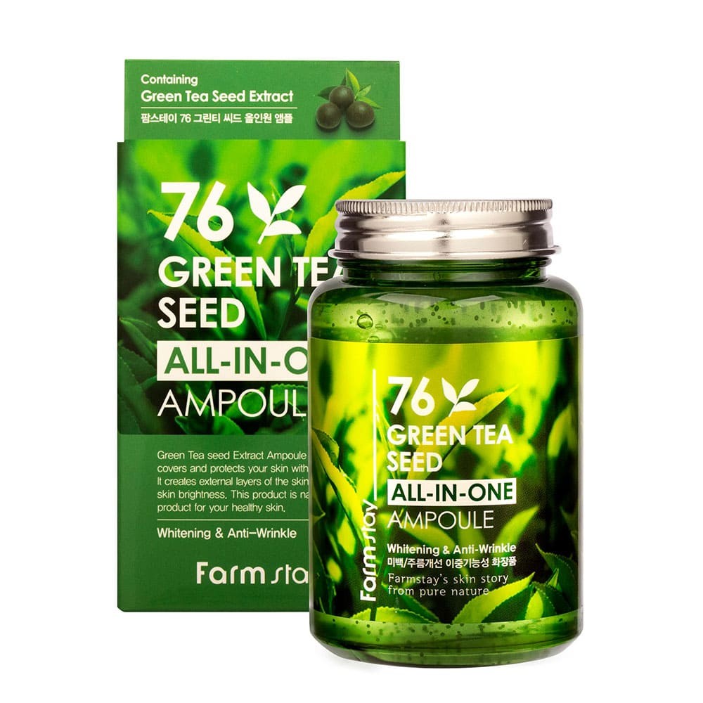 Многофункциональная сыворотка с семенами зеленого чая FarmStay 76 Green Tea Seed All-in-One Ampoule