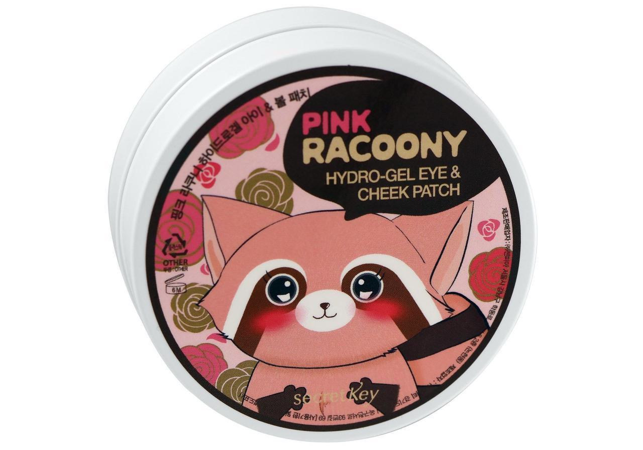 Гидрогелевые патчи для глаз и щек Secret Key Pink Racoony Hydro-Gel Eye & Cheek Patch