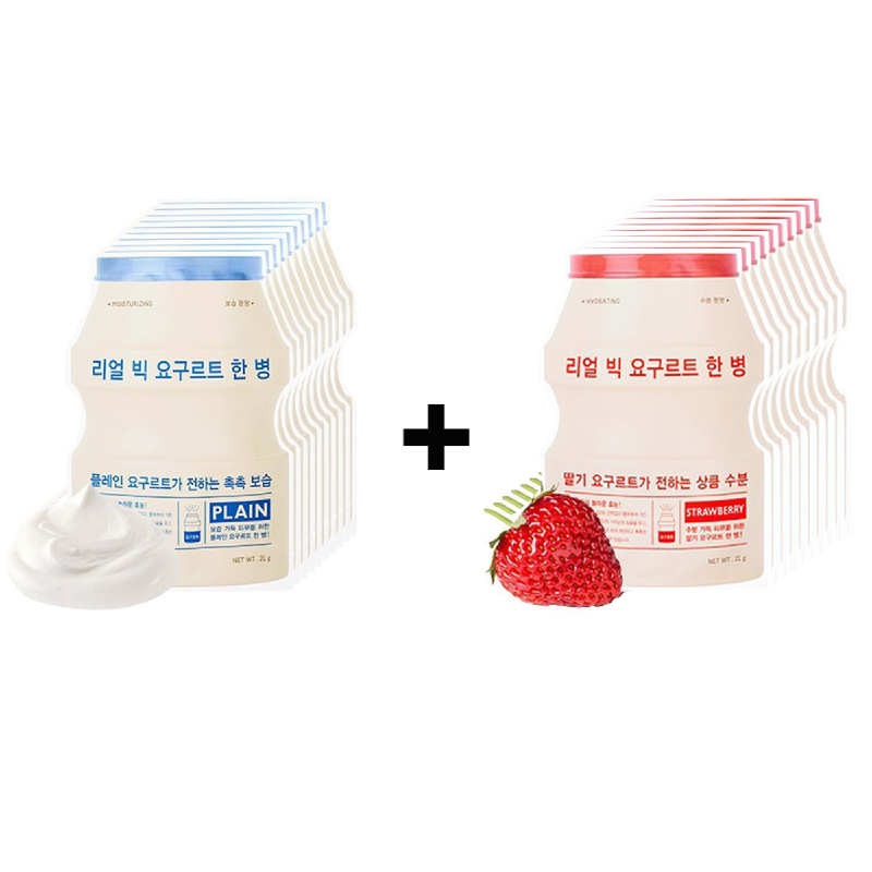 Йогуртовая маска для лица с экстрактом клубники A'PIEU Real Big Yogurt One-Bottle Strawberry