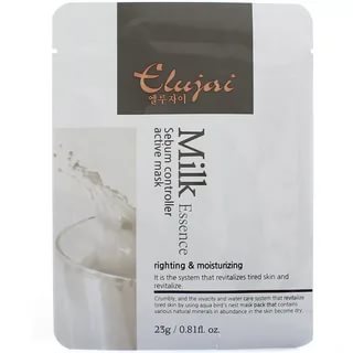 Тканевая маска для лица с экстрактом молока 23г Elujai Sebum Controller Active Mask Milk