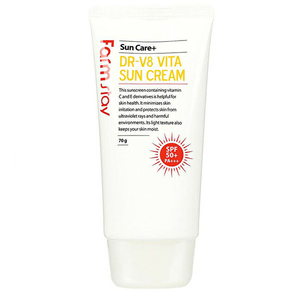 Солнцезащитный крем для лица с витаминным комплексом FarmStay DR-V8 Vita Sun Cream SPF 50+ PA+++