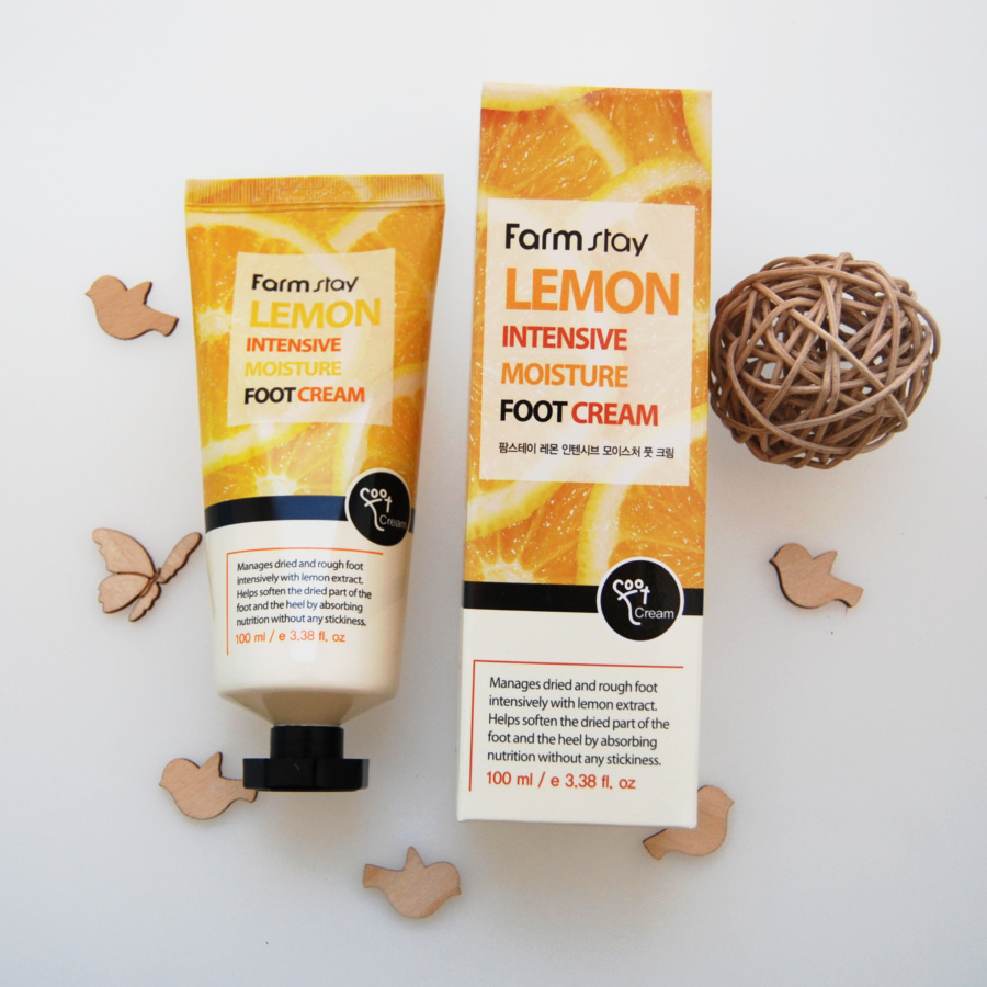 Увлажняющий крем для ног с экстрактом лимона FarmStay Lemon Intensive Moisture Foot Cream