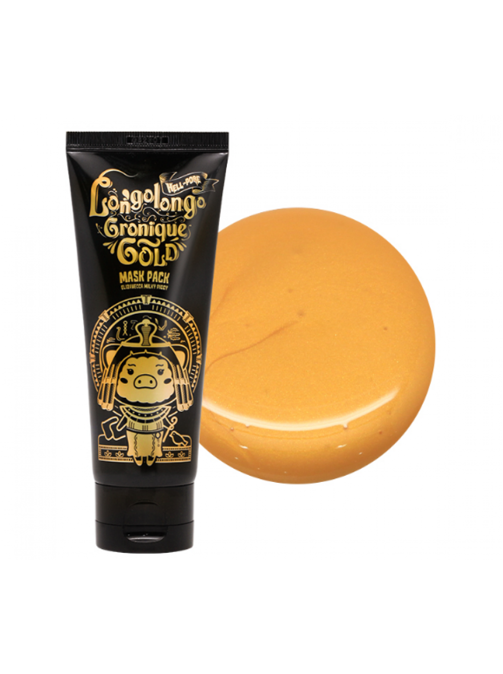 Золотая омолаживающая маска Elizavecca Milky Piggy Hell-Pore Longolongo Gronique Gold Mask Pack