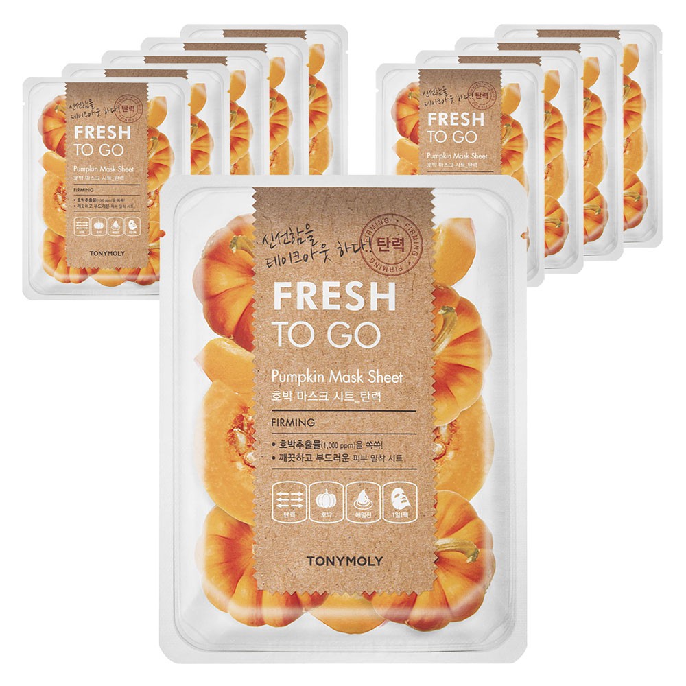 Освежающая тканевая маска для лица с экстрактом тыквы TONYMOLY FRESH TO GO Pumpkin Mask Sheet