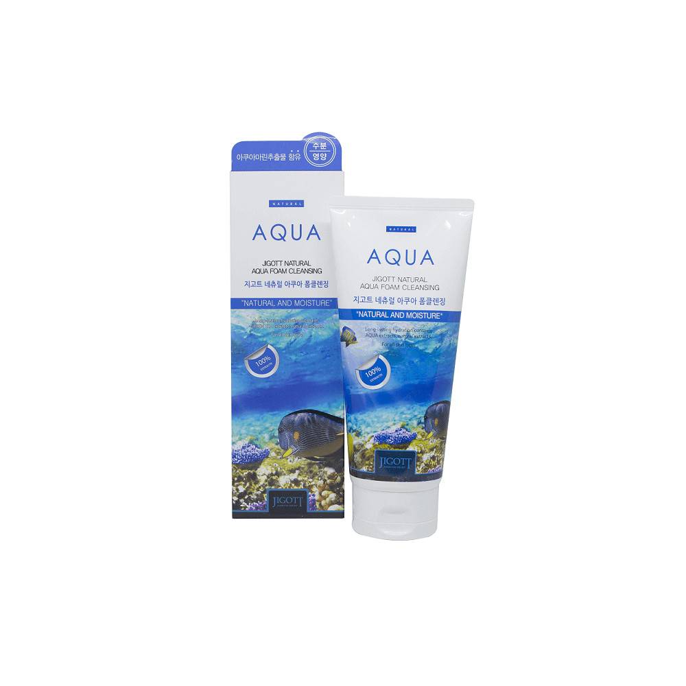 Пенка для умывания с аквамарином JIGOTT Natural Aqua Foam Cleansing