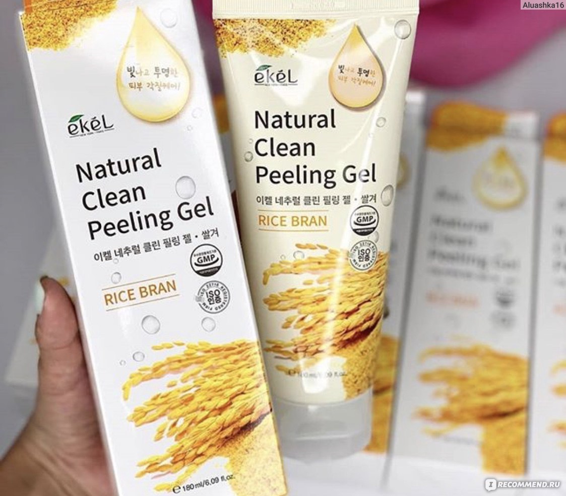 Пилинг-скатка экстрактом коричневого риса EKEL Natural Clean peeling gel  Rice Bran купить в интернет-магазине Koresmetica.ru