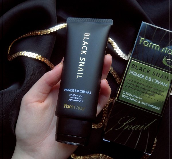 ББ крем с муцином черной улитки SPF50+/PA+++ FarmStay Black Snail Primer B.B Cream SPF50+/PA+++