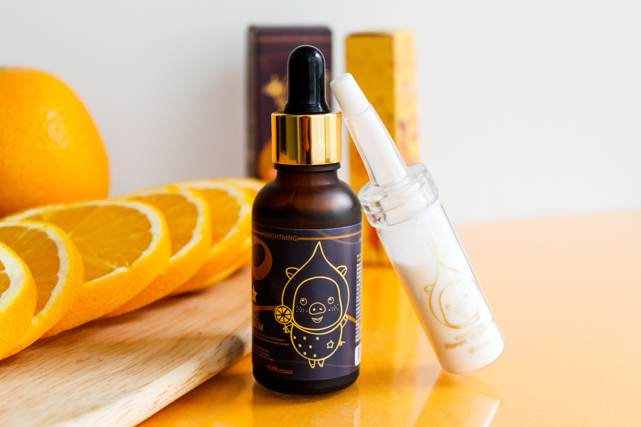 Пудра и сыворотка Elizavecca Vitamin C 100% Powder+Vita Multi Whitening Sauce Serum