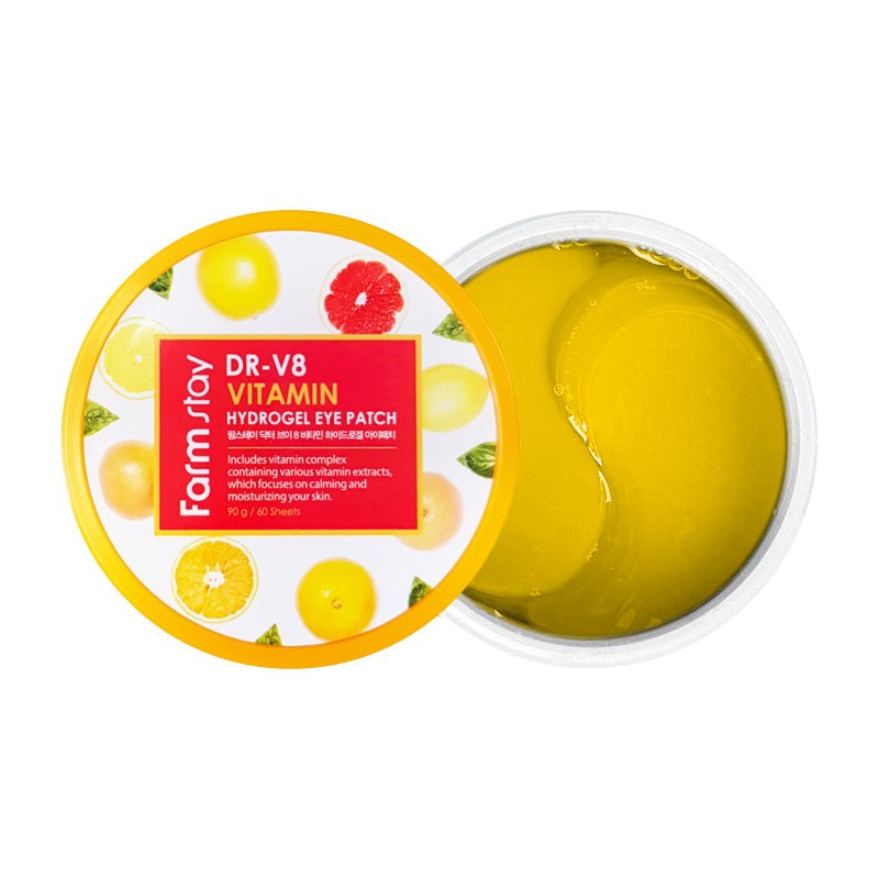 Гидрогелевые патчи с витаминным комплексом FarmStay DR-V8 Vitamin Hydrogel Eye Patch