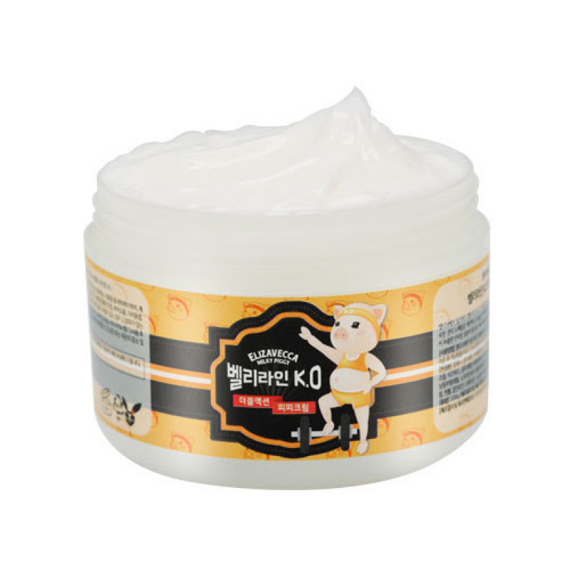 Подтягивающий детокс-крем для тела с ароматом ванильного мороженого Elizavecca Belly Line K.O Double Action P.P Cream