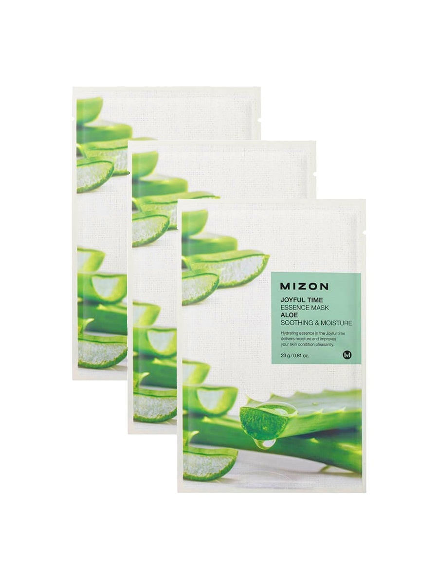 Тканевая маска для лица с экстрактом сока алоэ 23г MIZON Joyful Time Essence Mask Aloe
