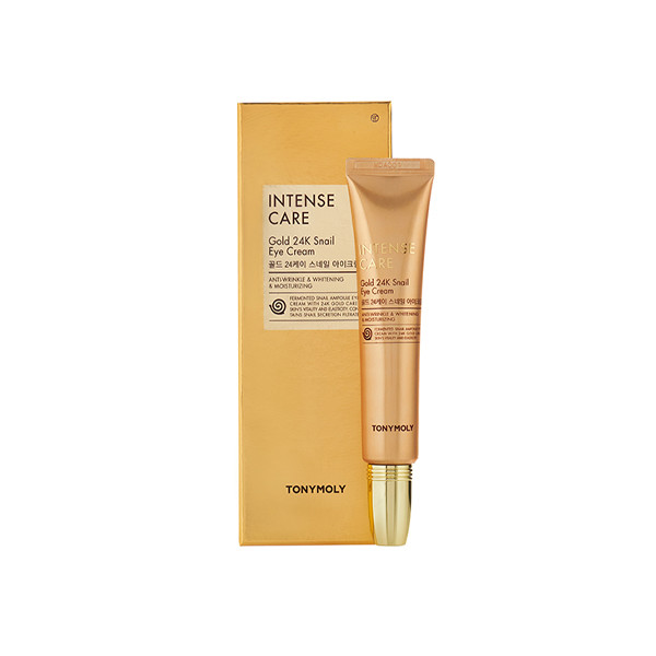 Крем для кожи вокруг глаз с муцином улитки и коллоидн TONYMOLY INTENSE CARE Gold 24K Snail Eye Cream