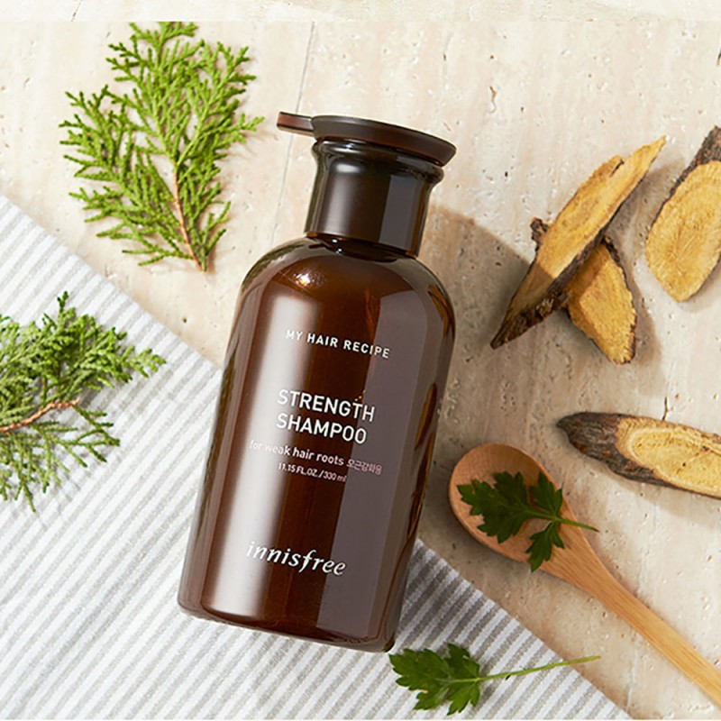 Укрепляющий шампунь против выпадения Innisfree My Hair Recipe Strength Shampoo For Weak Hair Roots