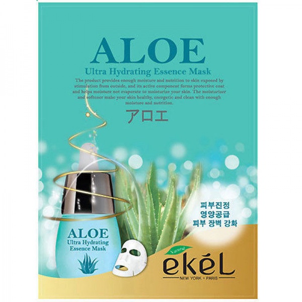 Тканевая маска для лица с экстрактом алоэ EKEL Aloe Ultra Hydrating Essence Mask