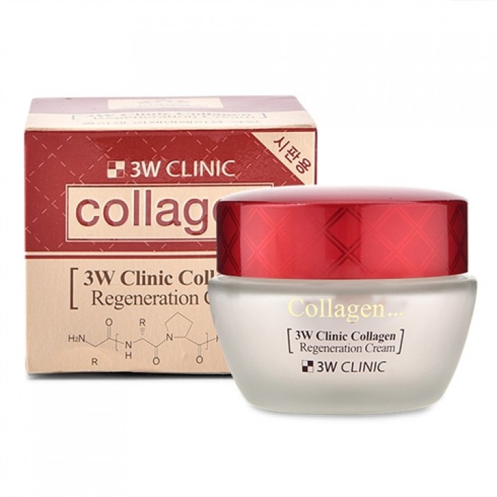 Восстанавливающий крем для лица с коллагеном 3W CLINIC Collagen Regeneration Cream