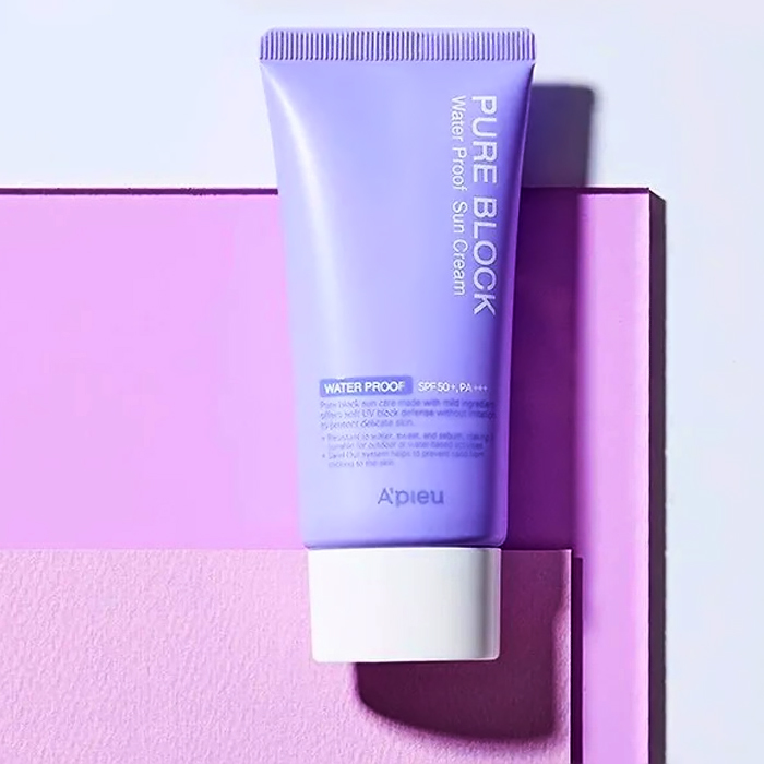 Водостойкий солнцезащитный крем для лица A'PIEU Pure Block Water Proof Natural Sun Cream SPF50 PA+++