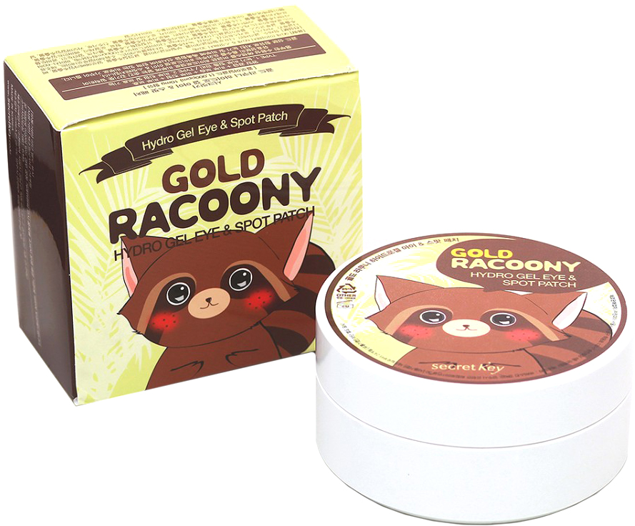 Патчи гидрогелевые для кожи под глазами Secret Key Gold Racoony Hydrogel Eye & Spot Patch