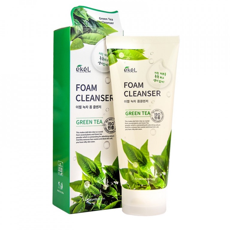 Пена для умывания с экстрактом зеленого чая Ekel Foam Cleanser 180 мл Green Tea
