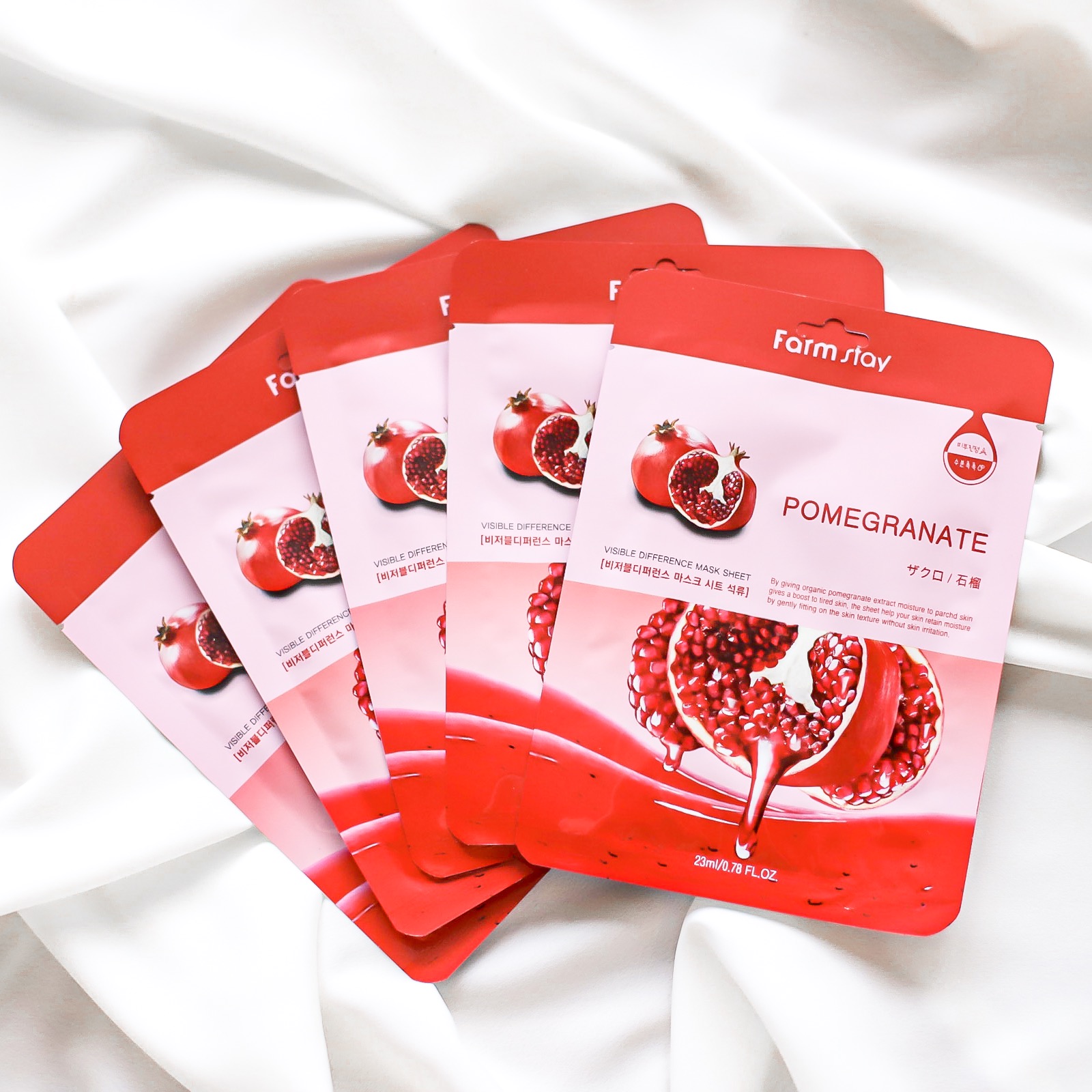 Антиоксидантная тканевая маска для лица  FarmStay Visible Difference Pomegranate Mask