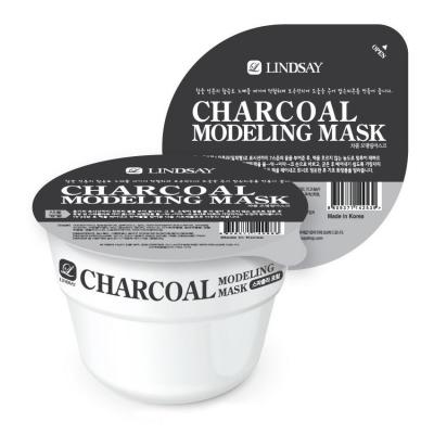 Альгинатная маска с древесным углем (пудра+гель) Lindsay Charcoal Gel Modeling Mask