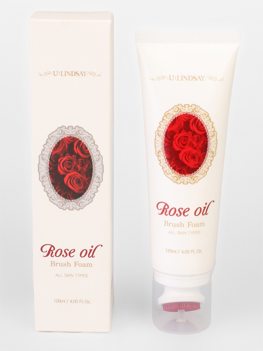 Пенка для умывания с экстрактом розы Lindsay Rose Oil Brush Foam