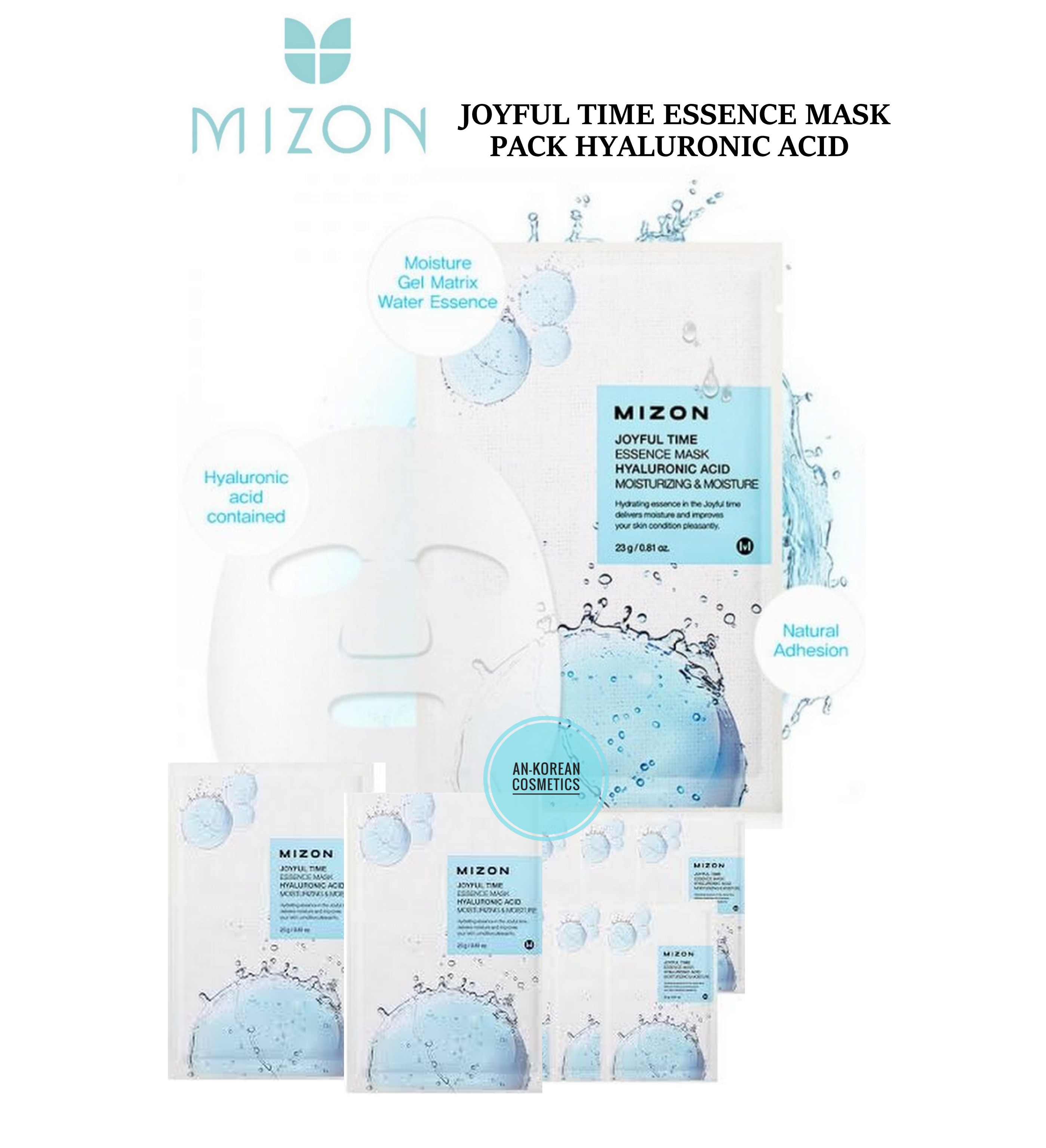 Тканевая маска для лица с гиалуроновой кислотой MIZON Joyful Time Essence Mask Hyaluronic Acid