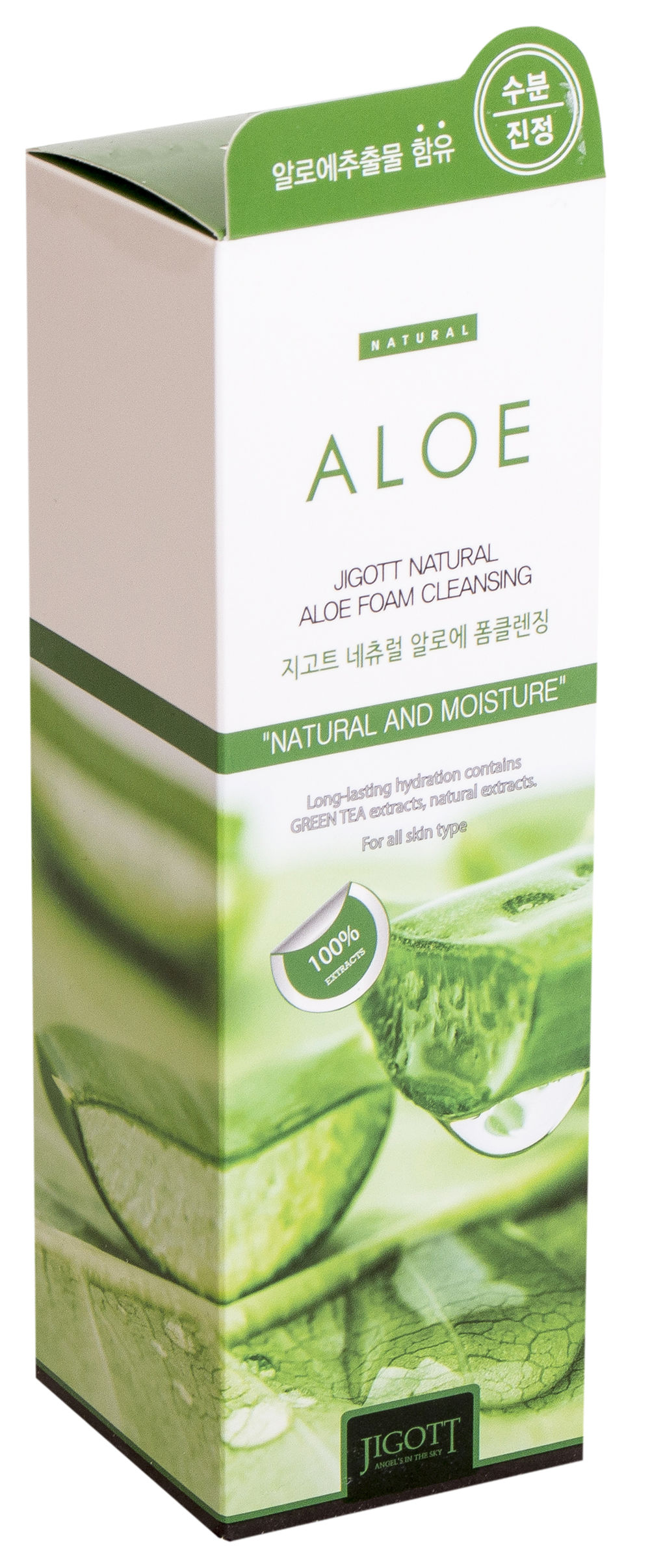 Пенка для умывания с экстрактом зеленого чая JIGOTT Natural Green Tea Foam Cleansing