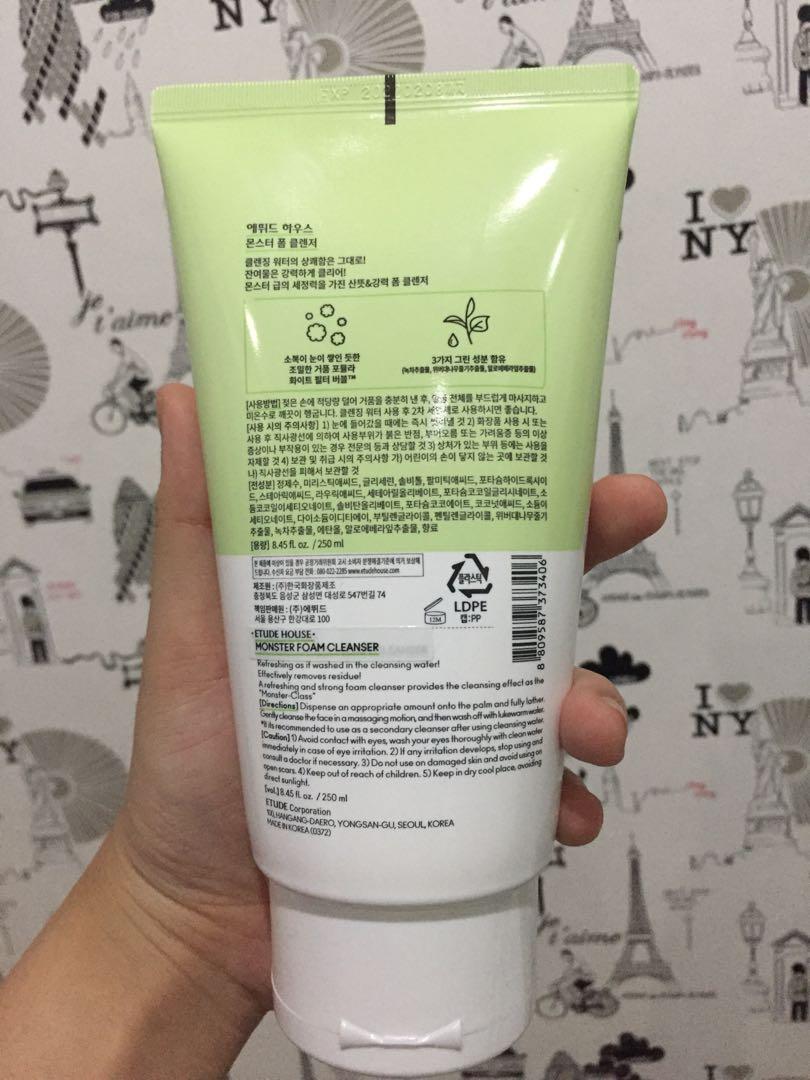 Освежающая пенка для умывания ETUDE HOUSE Monster Foam Cleanser 250ml