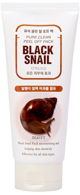 Очищающая маска-плёнка с муцином черной улитки JIGOTT Black Snail Pure Clean Peel Off Pack