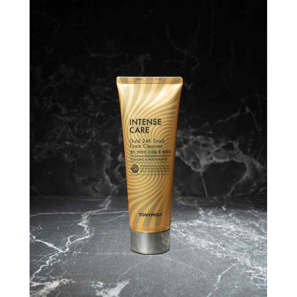Пенка для умывания с муцином улитки и коллоидным  TONYMOLY INTENSE CARE Gold 24K Snail Foam Cleanser