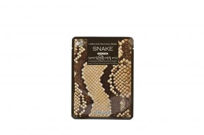 Тканевая маска для лица с экстрактом змеиного яда 23г Lebelage Natural Mask Snake