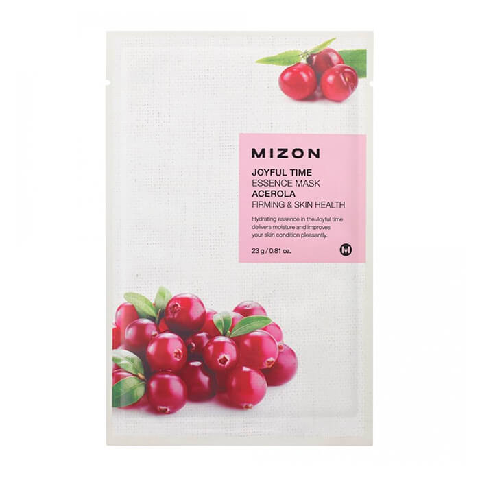 Тканевая маска для лица с экстрактом барбадосской вишни MIZON Joyful Time Essence Mask Acerola