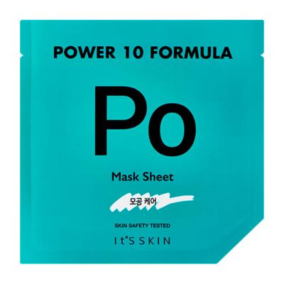 Успокаивающая листовая маска для сужения пор IT'S SKIN Power 10 Formula PO Mask Sheet