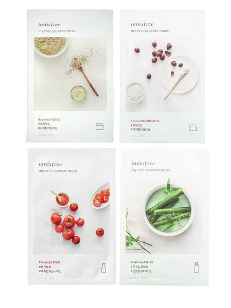 Листовая маска для лица с экстрактом овса Innisfree My Real Squeeze Mask Oatmeal