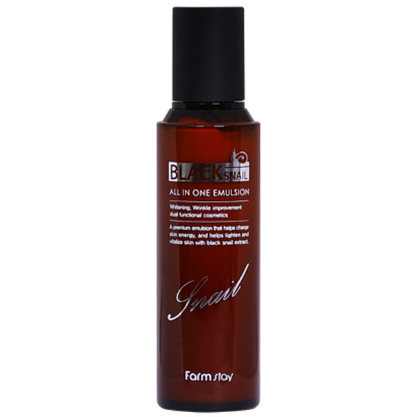 Увлажняющая эмульсия с муцином черной улитки FarmStay Black Snail All In One Emulsion