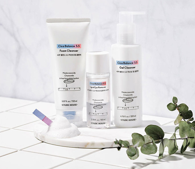 Очищающий слабокислотный гель для умывания ETUDE HOUSE Cica Balance 5.5 Gel Cleanser