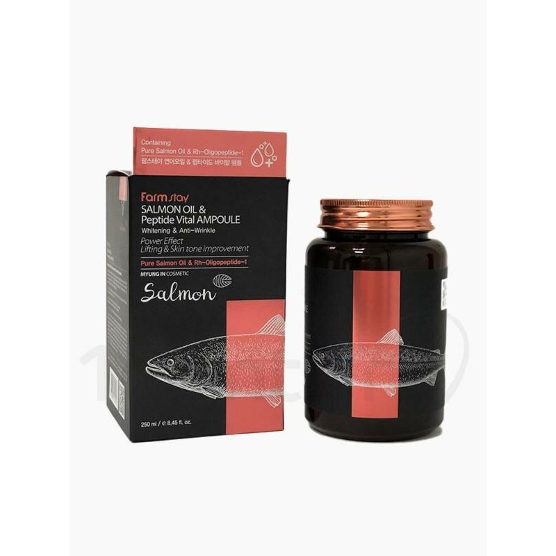 Многофункциональная ампульная сыворотка с маслом лосося и пептидами FarmStay Salmon Oil &Peptide Vital Ampoule