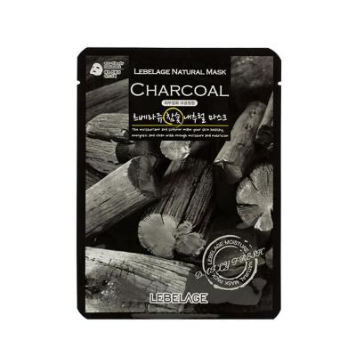 Тканевая маска для лица с экстрактом древесного угля 23г Lebelage Natural Mask Charcoal