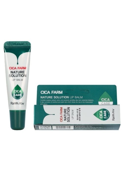 Восстанавливающий бальзам для губ с центеллой азиатской FarmStay Cica Farm Nature Solution Lip Balm
