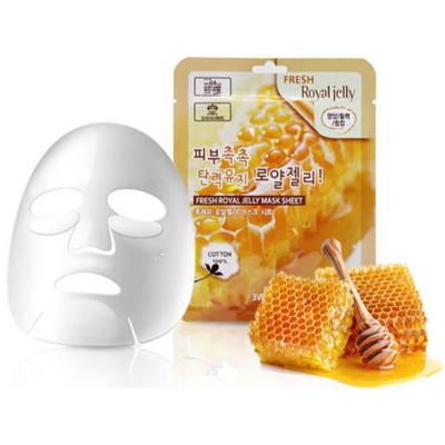 Тканевая маска для лица с маточным молочком  3W CLINIC Fresh Royal Jelly Mask Sheet