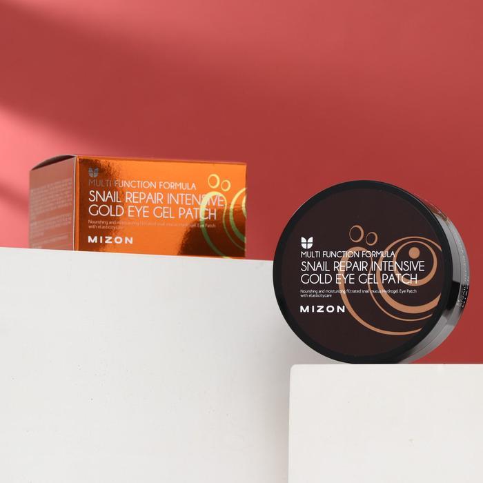 Патчи под глаза гидрогелевые с муцином улитки 60шт MIZON SNAIL REPAIR INTENSIVE GOLD EYE GEL PATCH