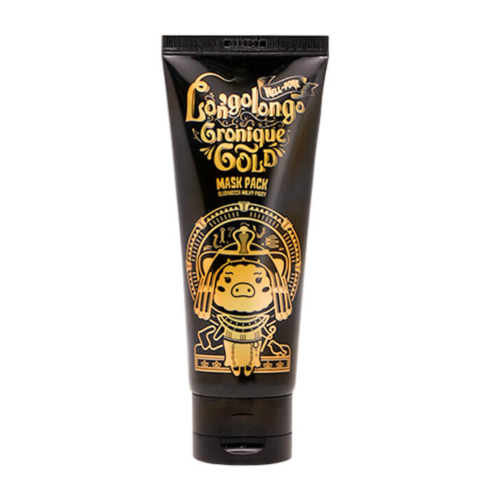 Золотая омолаживающая маска пленка Elizavecca Hell Pore Longolongo Gronique Gold Mask Pack