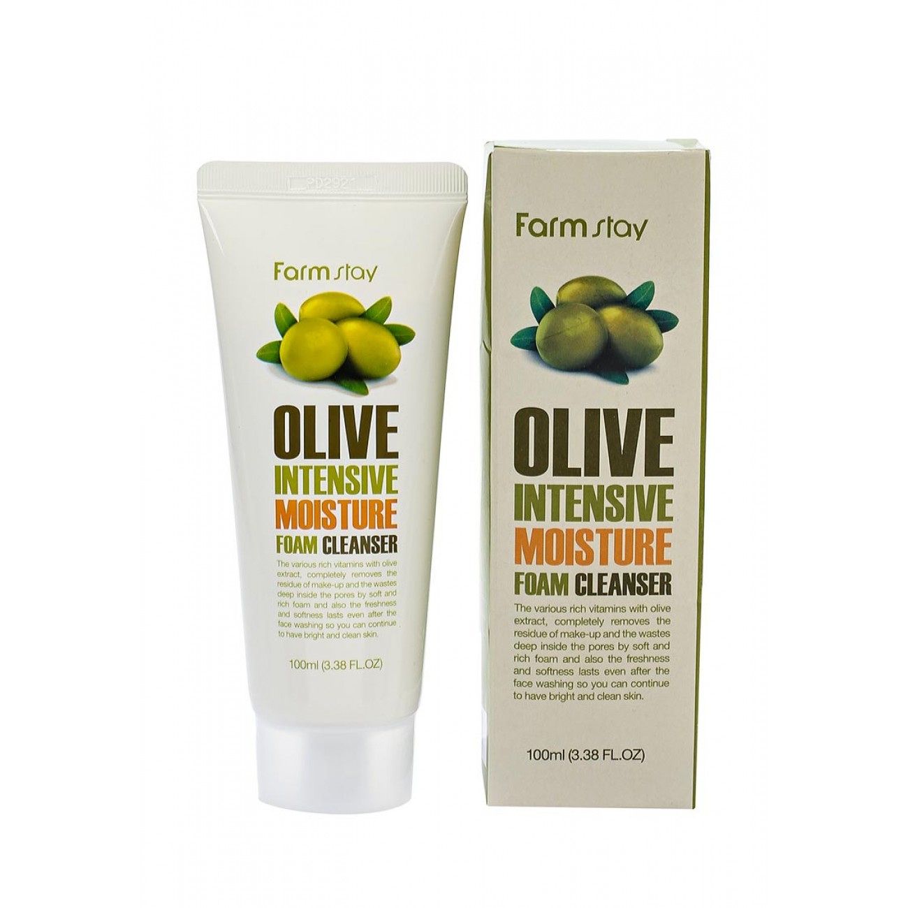 Увлажняющая пенка для умывания с экстрактом оливы FarmStay Olive Intensive Moisture Foam Cleanser
